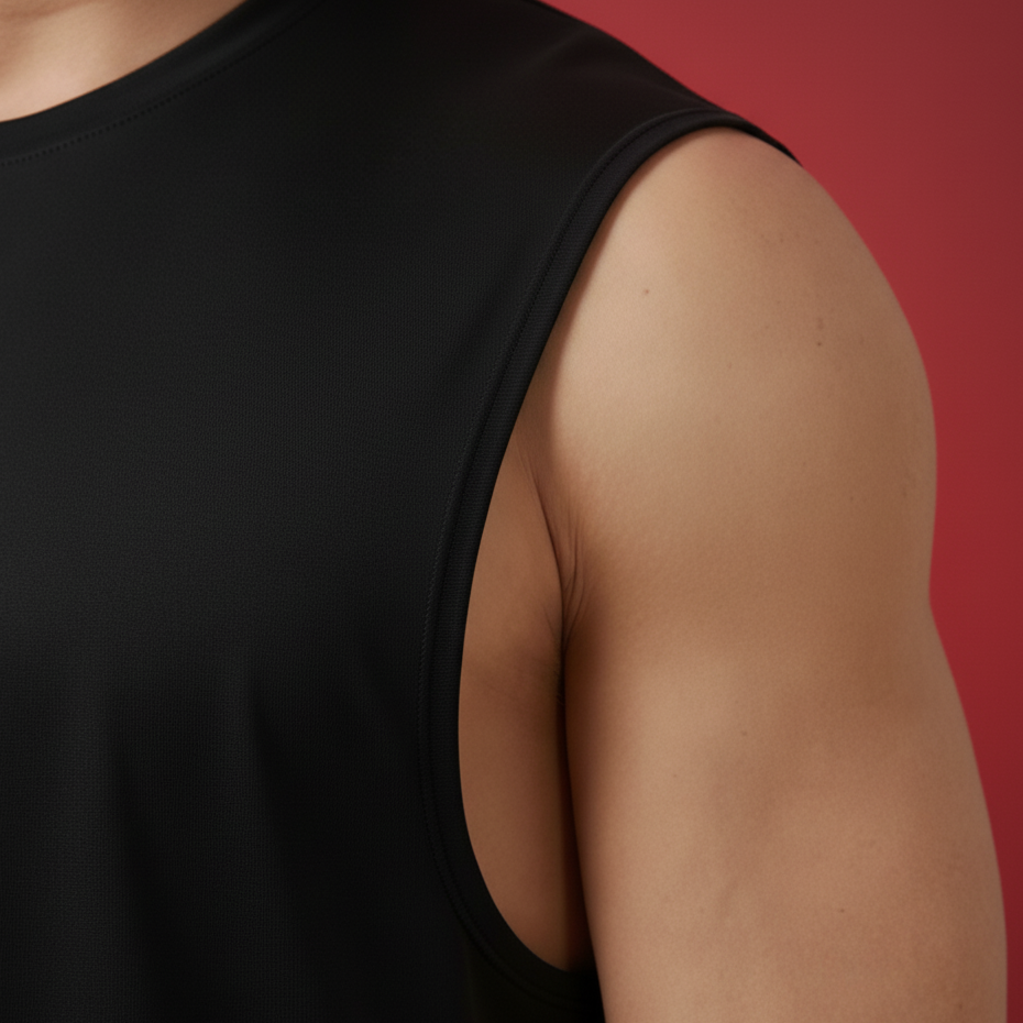 Vector Black Cut-Off Tank