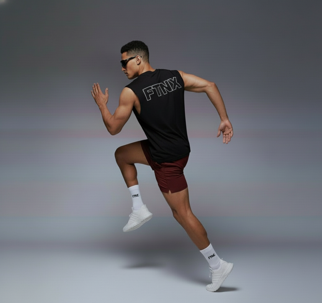 Vector Black Cut-Off Tank