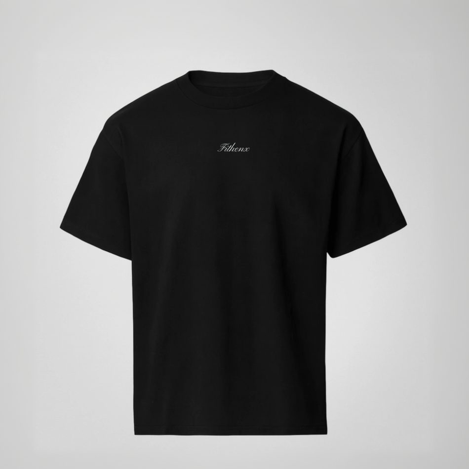 Unisex Black Oversized Performance Tee