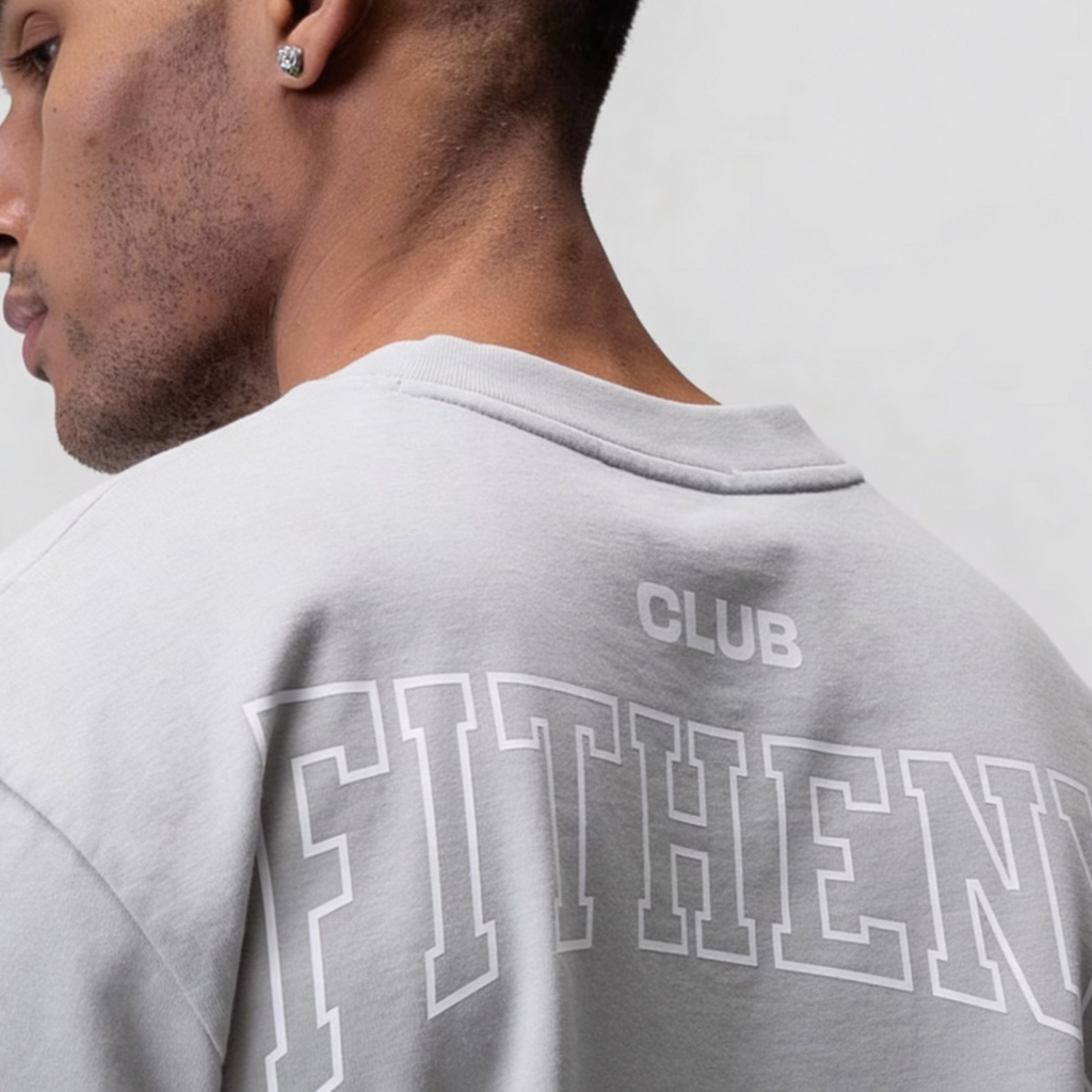 ASH GREY CLUB RELAXED TRAINING TEE