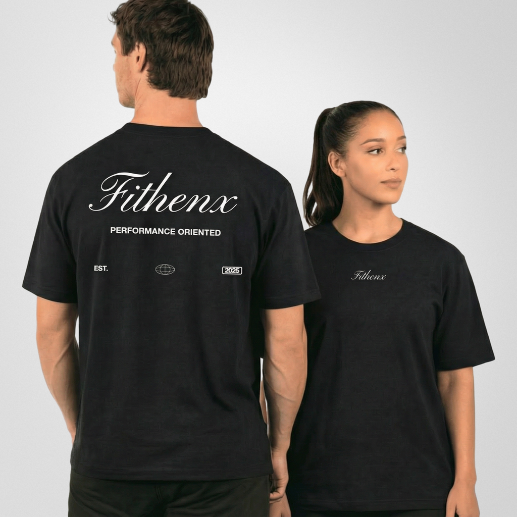 Unisex Black Oversized Performance Tee