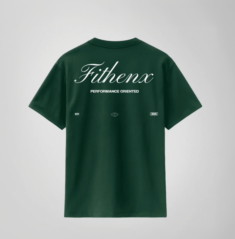 Unisex forest green oversized performance tee