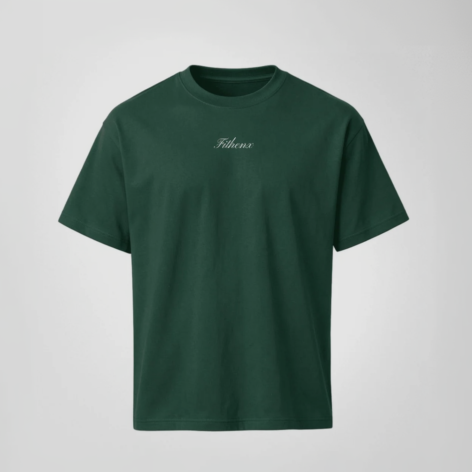 Unisex forest green oversized performance tee