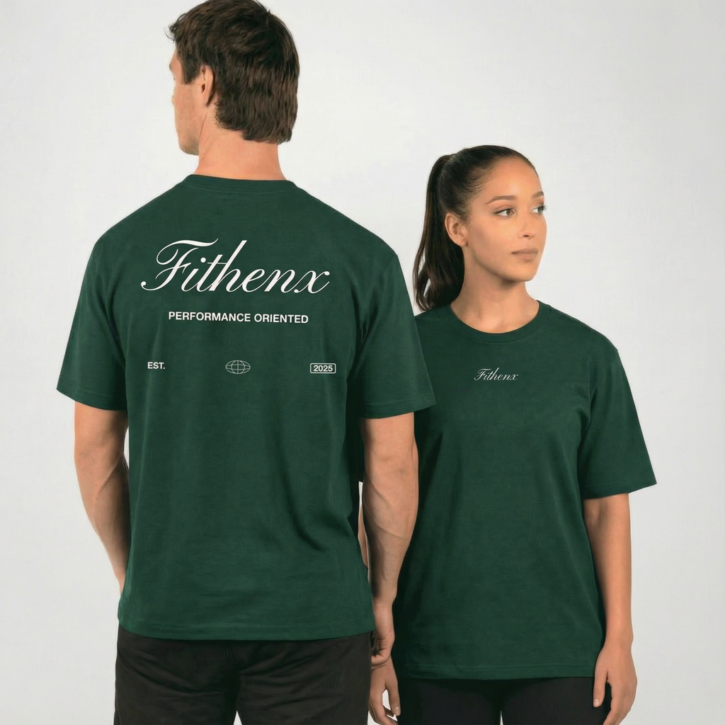 Unisex forest green oversized performance tee